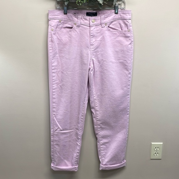 NWOT Talbots Simply Flattering Collection Boyfriend Jeans Lilac Lavender Denim 8 - Picture 1 of 15
